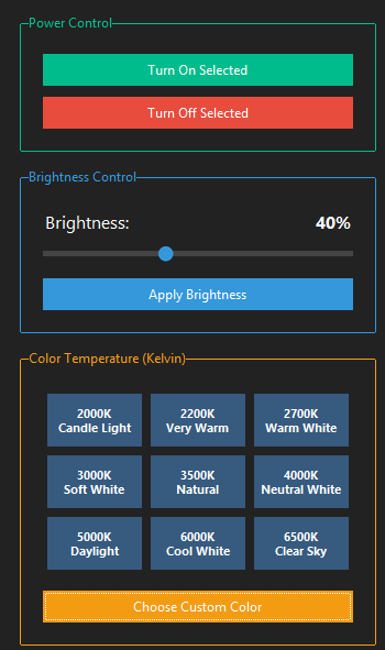 RGB Color & Brightness Control